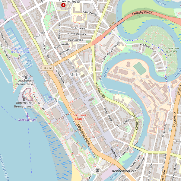 Karte der Bahnhöfe in Bremerhaven (HB) Thumbnail
