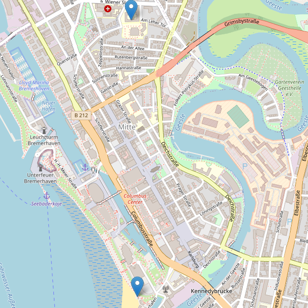 Karte der Denkmäler in Bremerhaven (HB) Thumbnail