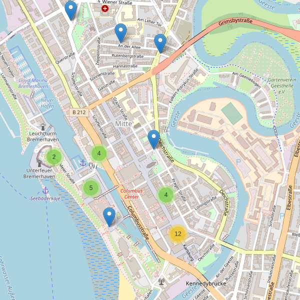 Karte der Fahrradabstellplätze in Bremerhaven (HB) Thumbnail