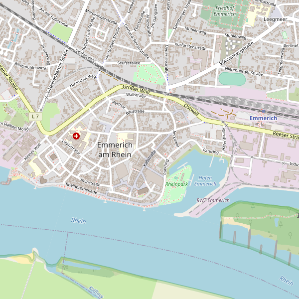 Stadtplan Emmerich am Rhein Thumbnail