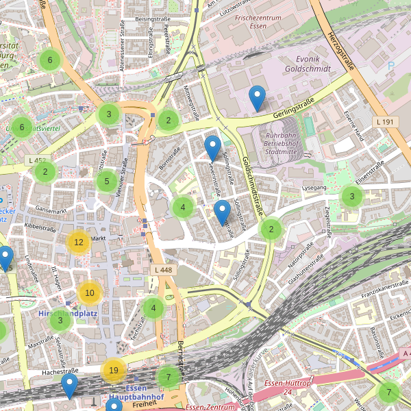 Karte der Fahrradabstellplätze in Essen Thumbnail