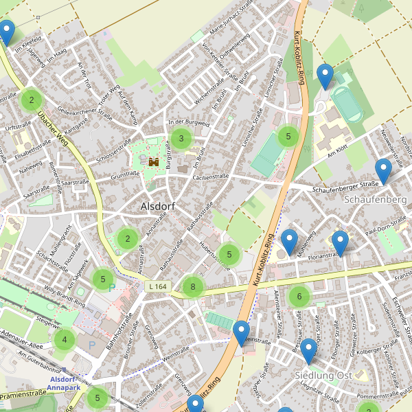 Karte der Parkplätze in Alsdorf (AC) Thumbnail