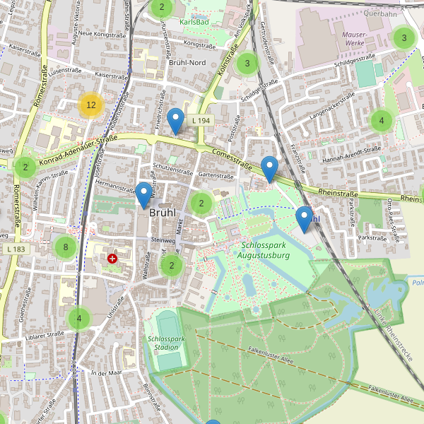 Karte der Parkplätze in Brühl (BM) Thumbnail