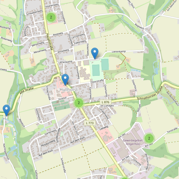 Karte der Parkplätze in Hüllhorst Thumbnail