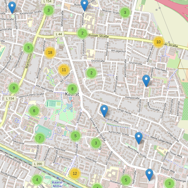 Karte der Parkplätze in Kaarst Thumbnail