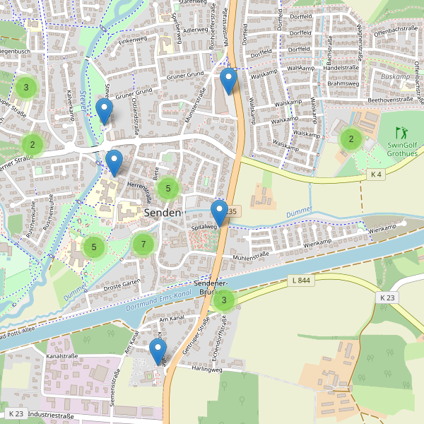 Karte der Parkplätze in Senden (COE) Thumbnail