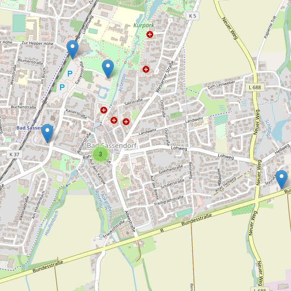 Karte der Restaurants in Bad Sassendorf Thumbnail