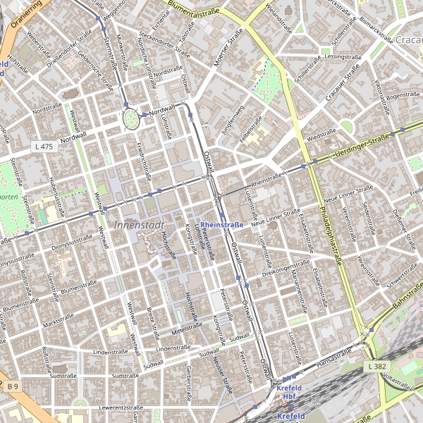 Thumbnail Stadtplan Krefeld