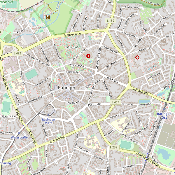 Karte der Toiletten in Ratingen Thumbnail