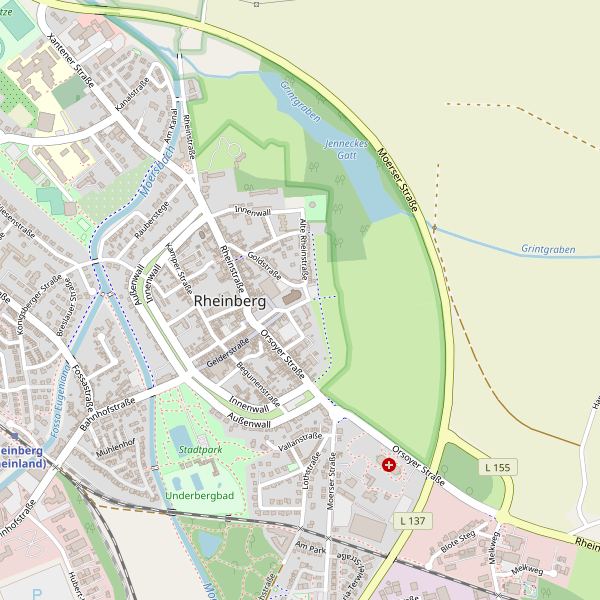 Stadtplan Rheinberg Thumbnail