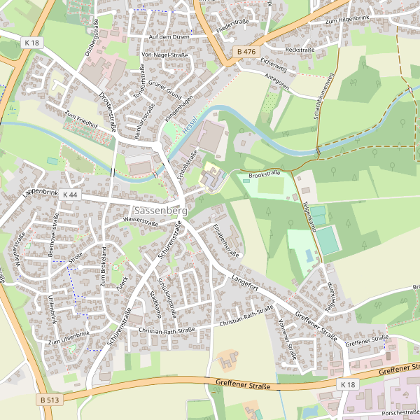 Karte der Toiletten in Sassenberg Thumbnail