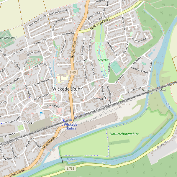 Stadtplan Wickede (Ruhr) Thumbnail