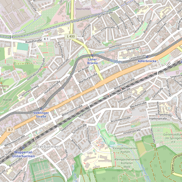 Thumbnail Stadtplan Wuppertal