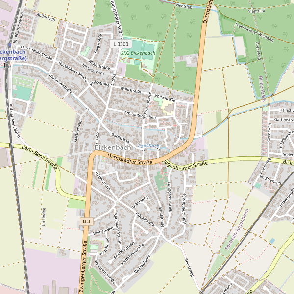 Stadtplan Bickenbach (DA) Thumbnail