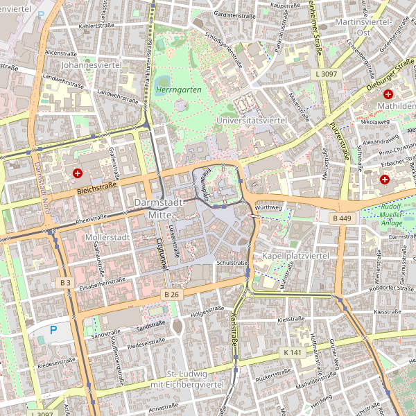 Thumbnail Stadtplan Darmstadt