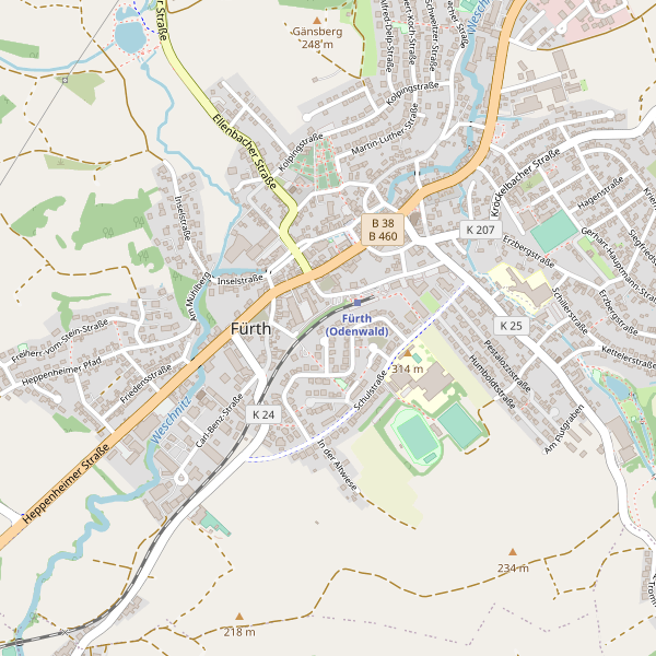 Karte der Toiletten in Fürth (HP) Thumbnail