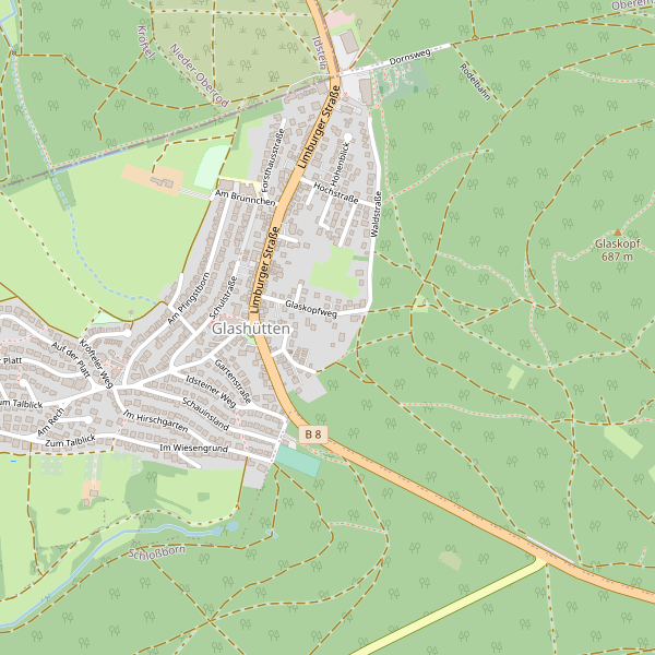 Karte der Restaurants in Glashütten (HG) Thumbnail