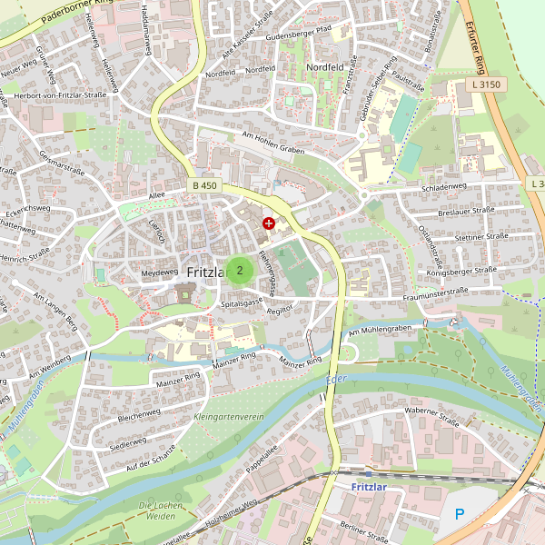 Karte der Hotels in Fritzlar Thumbnail
