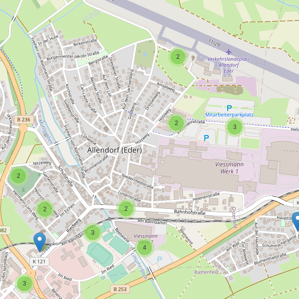 Karte der Parkplätze in Allendorf (Eder) Thumbnail