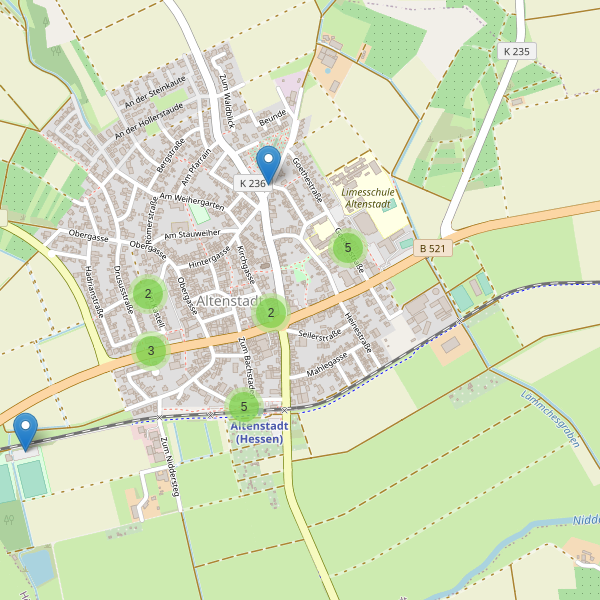 Karte der Parkplätze in Altenstadt (FB) Thumbnail