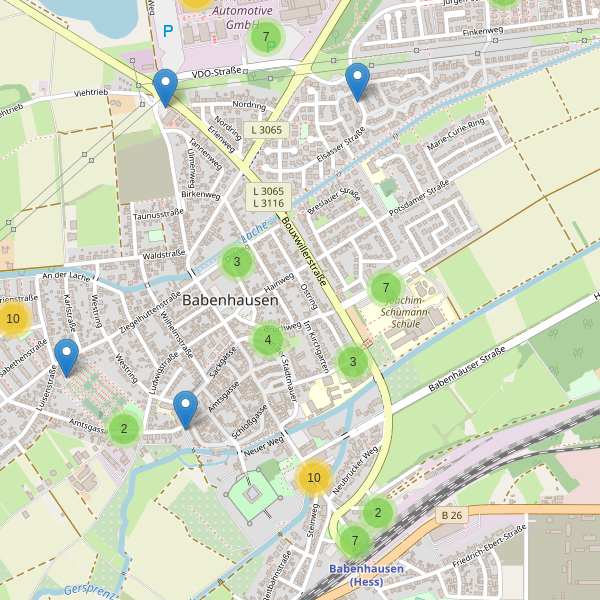 Karte der Parkplätze in Babenhausen (DA) Thumbnail