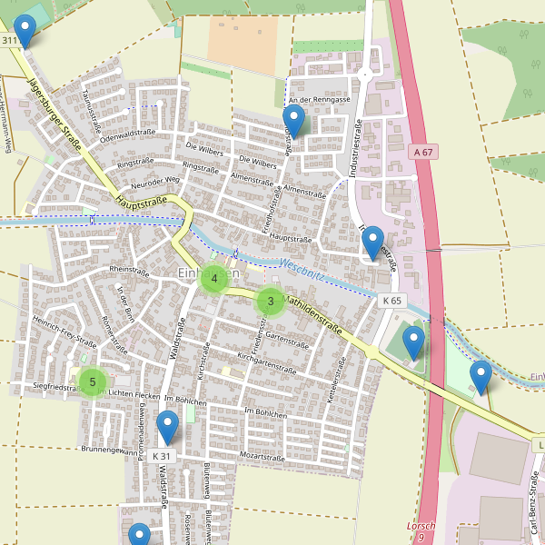 Karte der Parkplätze in Einhausen (HP) Thumbnail