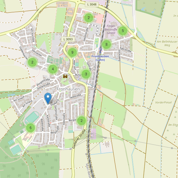 Karte der Parkplätze in Fronhausen Thumbnail
