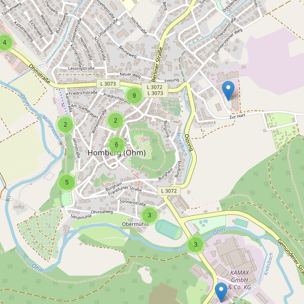 Karte der Parkplätze in Homberg (Ohm) Thumbnail