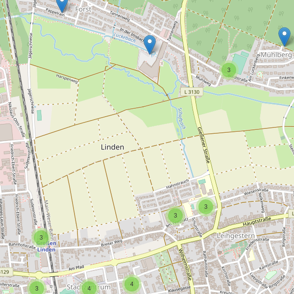 Karte der Parkplätze in Linden (GI) Thumbnail