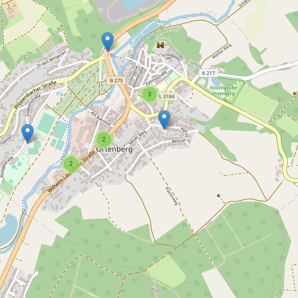 Karte der Parkplätze in Ortenberg (FB) Thumbnail