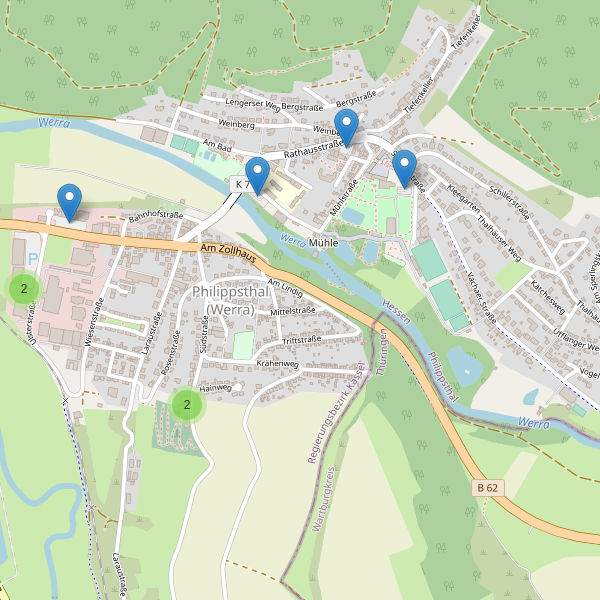 Karte der Parkplätze in Philippsthal (Werra) Thumbnail