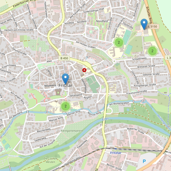 Karte der Schulen in Fritzlar Thumbnail