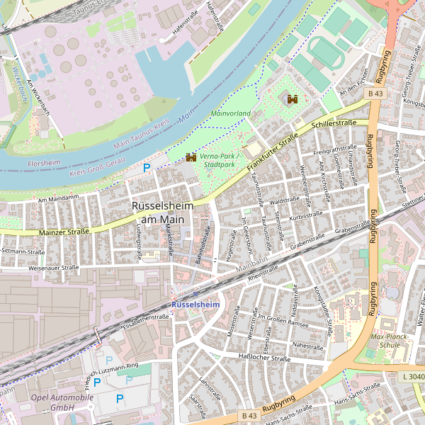 Thumbnail Stadplan Rüsselsheim am Main