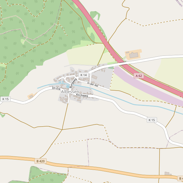 Karte der Herbergen in Albessen Thumbnail