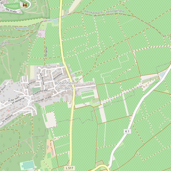 Stadtplan Bobenheim am Berg Thumbnail