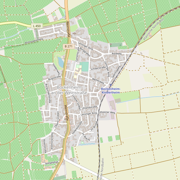 Stadtplan Bockenheim an der Weinstraße Thumbnail