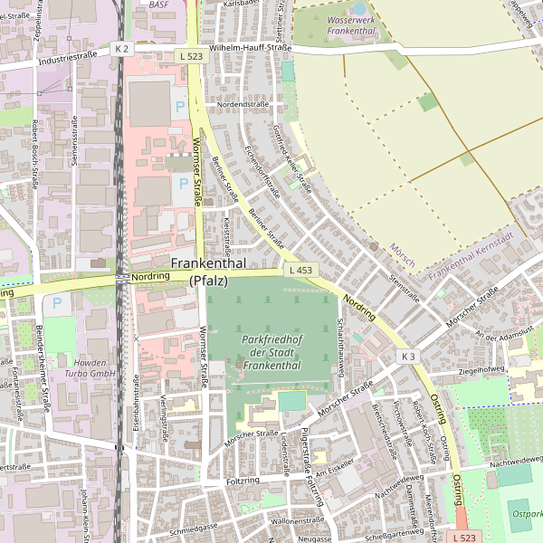 Thumbnail Stadtplan Frankenthal (Pfalz)