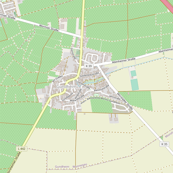 Stadtplan Gundheim Thumbnail
