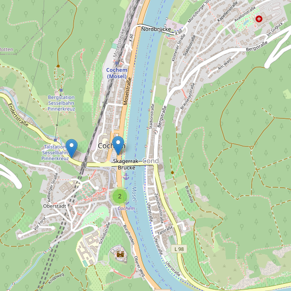 Karte der Fahrradabstellplätze in Cochem Thumbnail