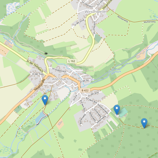 Karte der Parkplätze in Allenbach Thumbnail