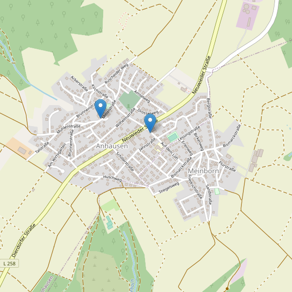 Karte der Parkplätze in Anhausen Thumbnail