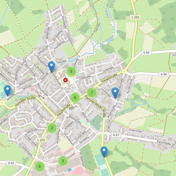 Karte der Parkplätze in Asbach (NR) Thumbnail