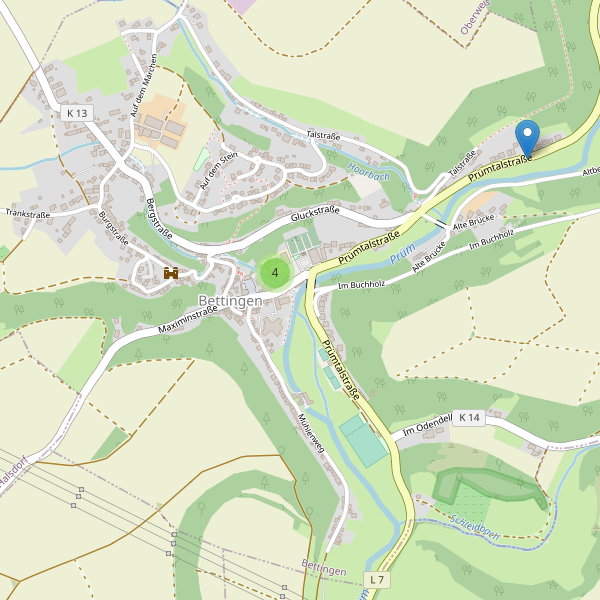 Karte der Parkplätze in Bettingen Thumbnail