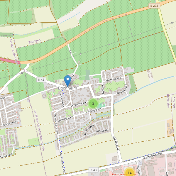 Karte der Parkplätze in Bornheim (SÜW) Thumbnail