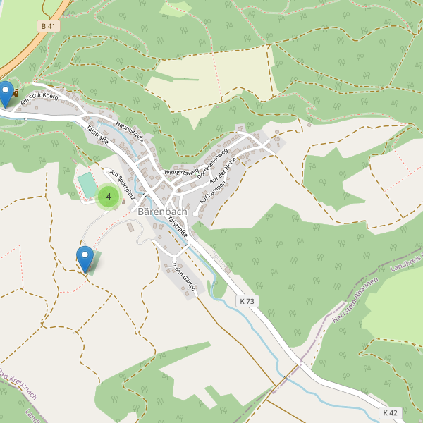 Karte der Parkplätze in Bärenbach (KH) Thumbnail