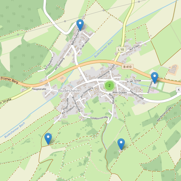 Karte der Parkplätze in Büdesheim Thumbnail