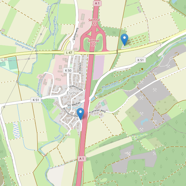 Karte der Parkplätze in Esch (WIL) Thumbnail