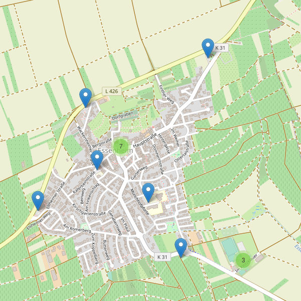 Karte der Parkplätze in Essenheim Thumbnail