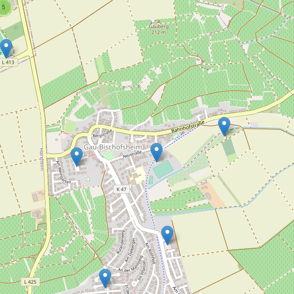 Karte der Parkplätze in Gau-Bischofsheim Thumbnail