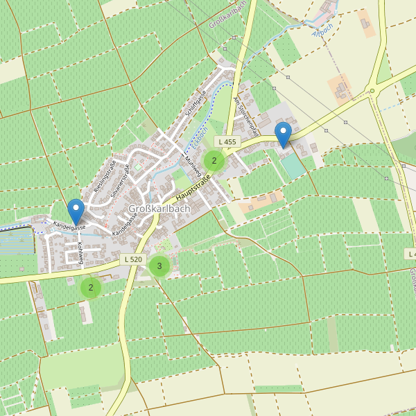 Karte der Parkplätze in Großkarlbach Thumbnail